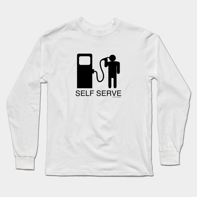 'Self Serve' Long Sleeve T-Shirt by Gouldeyecandy